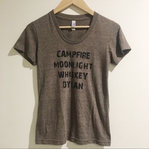 American Apparel Bob Dylan, Whiskey, Camp T Shirt